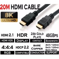 20M HDMI to HDMI Cable Male to Male 20 meter (Support 8K, Ultra HD) Version 2.1