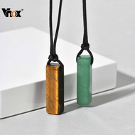 Vnox Natural Stone Pendant Necklace for Women Men,Adjustable Health Healing Men Jewelry Gift
