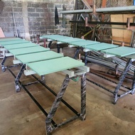 Meja thailand 6 palet mdf hijau