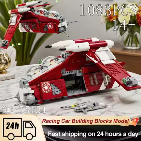 NEW 1083pcs Plan Republic Dropship Gunship 75354 DIY Toys For Children Boys Girls Birthday Decoratio