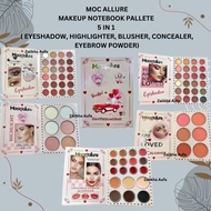 Palet solekan 5in1, Makeup book pallete, 78 colour, buku pallete, eyeshadow, highlighter, blusher, c