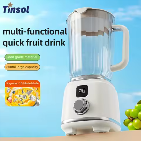 TINSOL Food Processor Home Blender 10 Blades 3000mAH Multifunctional Juicer Ice Crusher Juicer Power