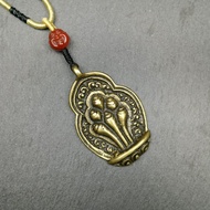 [Amulet Pendant] Tibetan Handmade Brass Moni Baby Bead Amulet Pendant Necklace Amulet Accessories Pe
