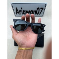 HITAM Ray-ban wayfarer sz 50 Glasses Black frame doff Black Glass