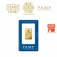 TURBO [20G] PAMP Rosa Gold Bar 9999Gold