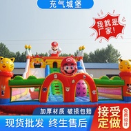 HY💞Outdoor outside Trampoline Inflatable Castle Kids' Slide Paradise Mobile Children's Play Rainbow Inflatable Castle W1