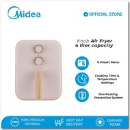 Midea Air Fryer 4L 650W Low Watt MAF400B0ADI Knob Design Oil-Free Fryer Pink