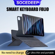 Socedeep for Portable Bluetooth Keyboard Folio Cover for iPad Pro13 Pro11 M4 iPad Air13 Air11 Air6 M