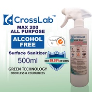 Surface Sanitizer, 500ml/5.0L, Alcohol Free, CrossLab, Surface Cleanser, Surface Disinfectant Spray, Anti-Bacterial