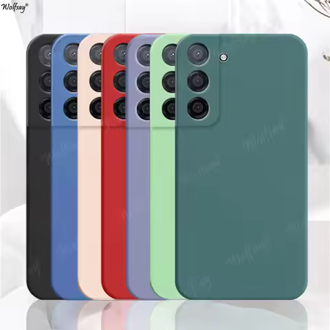 For Samsung Galaxy S22 Case Silicone Plain Soft Rubber Protector Case For Samsung S23 FE Ultra S22 P