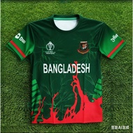 Short Sleeve Polo Cricket Jersey for Men 2025 Bangladesh World Cup Jersey