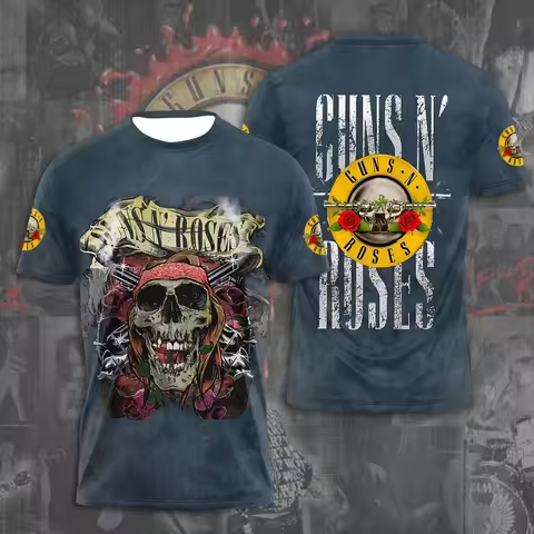 Hot Guns N Roses Tour 2025 3D T-Shirt – Licensed & Limited Rock Band Shirt