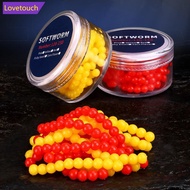 LOVETOUCH 1Box 2/3/4/5MM Suspended Beads For Teasing Fishing Strawberry Corn Scented TPR Lure Root F