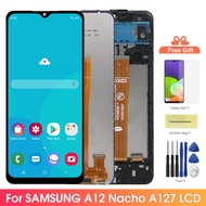 A12 Nacho Display Screen Assembly, for Samsung Galaxy A12 Nacho A127 A127F LCD Display Touch Screen with Frame for Samsung A12S