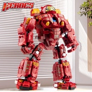 Compatible with LEGO Iron Man Mecha Assembly Hulkbuster Armor6-10Year-Old Boy Robot Educational Toy