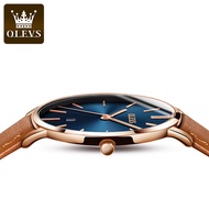 Hot selling▽Original OLEVS Jam Tangan Lelaki Lelaki Jam Tangan Kuarza Ultra Nipis Jam Tangan Perniag