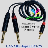Jack audio 3,5 to dual akai mono berkualitas
Canare 2 meter