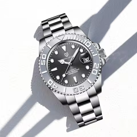 PAGANI DESIGN New Luxury Men Mechanical Wristwatch Stainless Steel Sapphire Automatic Watch 100M Wat