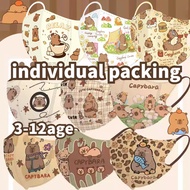 3D Children'S Mask Independent Packaging Capybara Cartoon Printed Pattern 3PLY High Quality Protecti