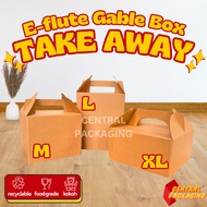 Central Packaging - Eflute Gable Box Take Away Box Hampers Catering Souvenir E-flute