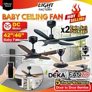 🔥2 SET🔥DEKA F5DC BABY PRO | KRONOS K6DC | FANZO TURBO | HUNTER 42" 46" 5 Blade Baby Fan Mini Ceiling