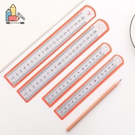 Stainless Steel Ruler 15cm 20cm Metal Long Ruler Scale Steel Ruler Drawing Measurement School Office