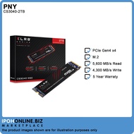 PNY XLR8 CS3040 2TB M.2 2280 PCIe NVMe Gen4 SSD - 5600Mbs Read