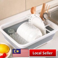 [ Local Ready Stocks ] iGOZO Collapsible Dish Drainer Home Kitchen