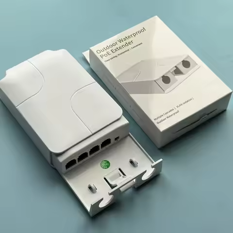 Outdoor Waterproof POE Extender 4 Port Network Switch Repeater 4 Port POE Repeater 10/100Mbps For Po