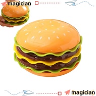 MAGICIAN Stackable Hamburger Plate Set, Burger-Shaped 5/7 Layers Mini Dinner Plate, Creative Multi-f
