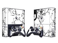 White Flower front&amp;back Decal Skin Sticker For Xbox 360 E Console + 2Pcs Stickers For Xbox360 E Cont