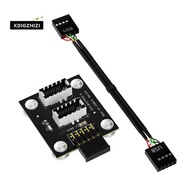 Dual USB 3.1 Front Panel Receptacle Key-A Type-E to USB 2.0 9-Pin Motherboard Connector Male Cable E