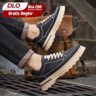 DLO S060 Men's Casual Outdoor Work Shoes, Trendy Sneakers, Black Sports Shoes