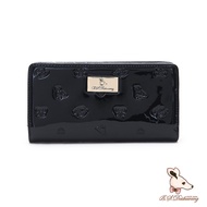 B.S. D.S Iceberg Kangaroo-Modern Embossing-Classic Light Rubber Texture Storage Long Clip-Ferry Blac