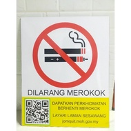 PAPAN DILARANG MEROKOK TERBARU SPEC KKM