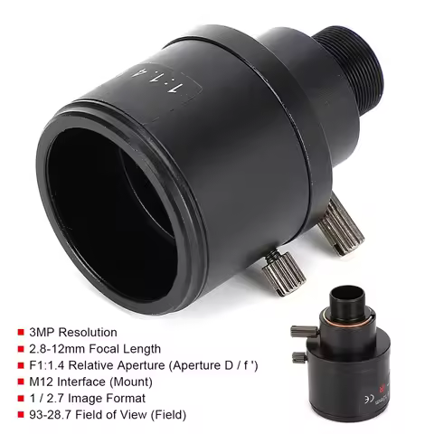 2.8-12mm 3MP HD Manual Zoom 1 / 2.7 Mount CCTV Board Lens 3MP Lens CCTV Lens Security Cameras Lens L