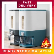 (READY STOCK) 12KG Rice Dispenser with Rinsing Cup Bekas Beras Viral Smart Rice Dispenser Kitchen St