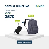 TORCH Hwado Tas Ransel Punggung Sekolah Kerja Travelling Laptop Pria Wanita Tahan Air 17 Liter - Dai
