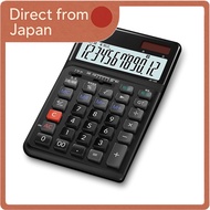 Casio Ergonomic Calculator 12-Digit with Date & Time Calculation Function Just Type Black JE-12D-BK-