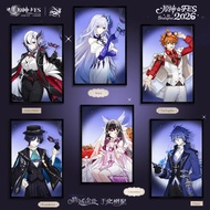 Genshin Impact FES2026 Carnival Flins Columbina Arlecchino Acrylic Glitter Paper Anime Game Merch