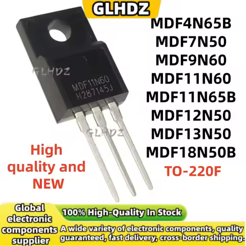 10PCS MDF4N65B MDF7N50 MDF9N60 MDF11N60 MDF11N65B MDF12N50 MDF13N50 MDF18N50B NEW TO-220F