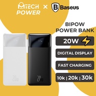BASEUS Bipow 20W 15W PD &amp; QC3.0 Power Bank 2-Way Quick Fast Charge 10000mah 20000mAh 30000mAh phone charger PowerBank 10000 20000 30000  mAh Compatible with iP Huawei Samsung Android
