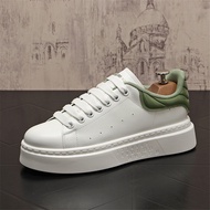 New Flat Men's Shoes Comfortable Sports Shoes Men's White Casual Men's Leather Shoes Outdoor Walking