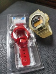 G-Shock DW-6900 連錶殼錶帶套裝 紅色