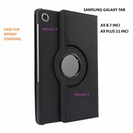SAMSUNG TAB A9 Case SAMSUNG TAB A9 PLUS A9+ Flip Cover Rotary Leather Case