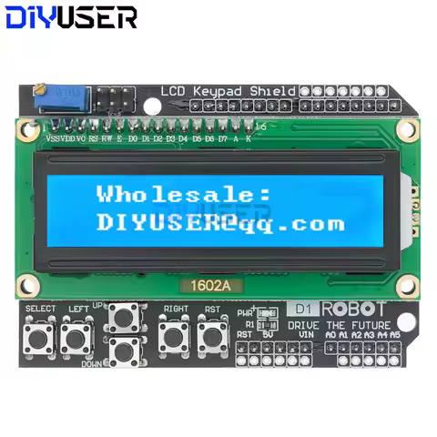 DIYUSER 1602 LCD Keypad Shield LCD1602 LCD 1602 Module Display blue screen