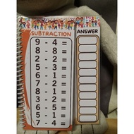 Math Workbook Write and Wipes Addition Subtraction Multiplication Division