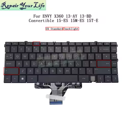 US UK English Backlit Keyboard for HP X360 15-ES 15T-ES 15M-ES ES000 13-AY 13-BD TPN-W149 W150 M4547