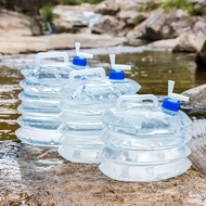 PE Folding Water Container, 5L/10L/15L Collapsible Portable Water Container BPA-Free for Camping Hik