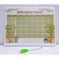 Editable Reward Chart For Kids Activities